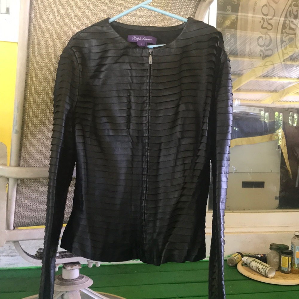 Black leather Ralph Lauren’s jacket